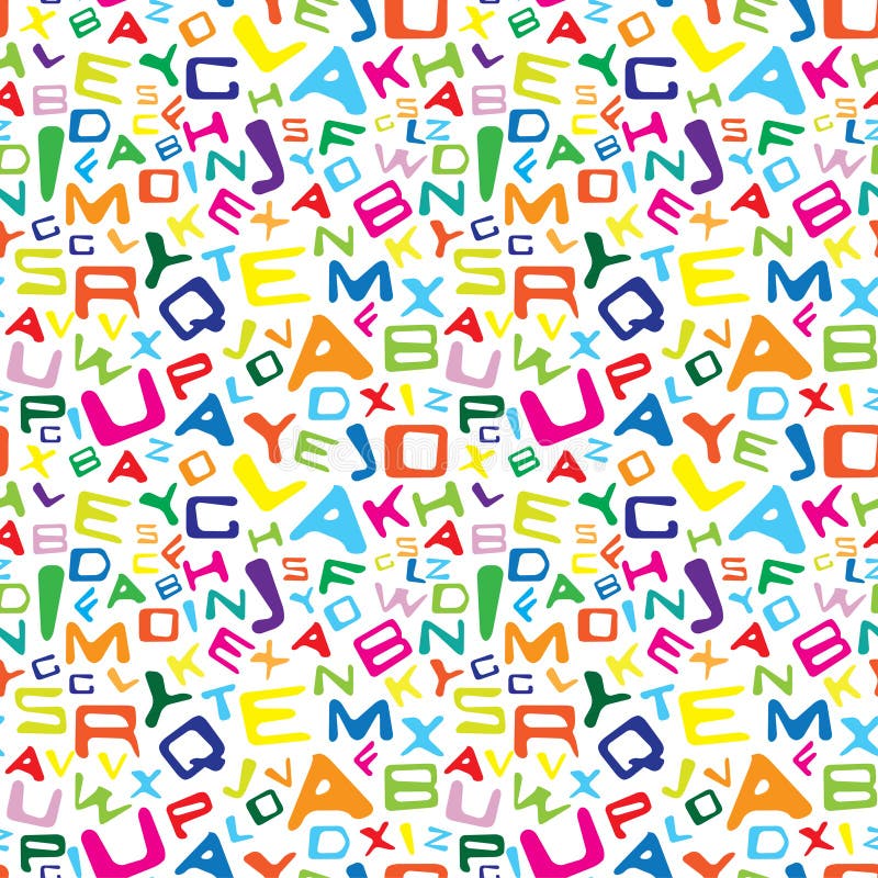 Colorful letters vector illustration Colorful letters vector illustration