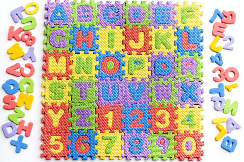 Colorful Letters Numbers Toys Stock Image Image of capital