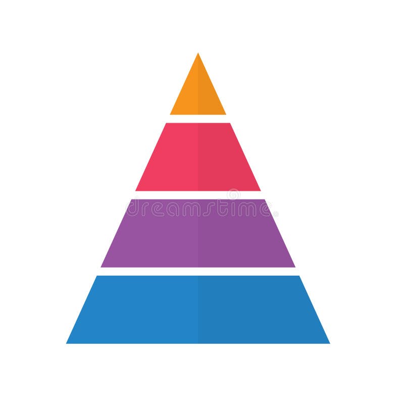 A 4 Level Pyramid - A 3d Image Stock Illustration - Illustration of ...