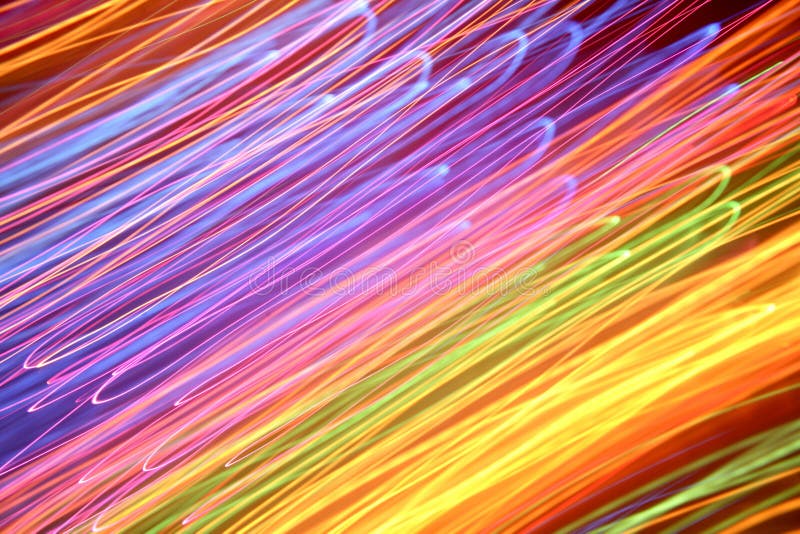 Colorful light streaks