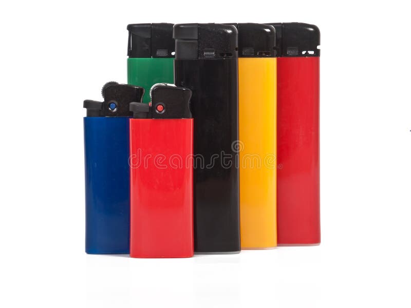 Colorful lighters stock image. Image of green, fluid 26403743