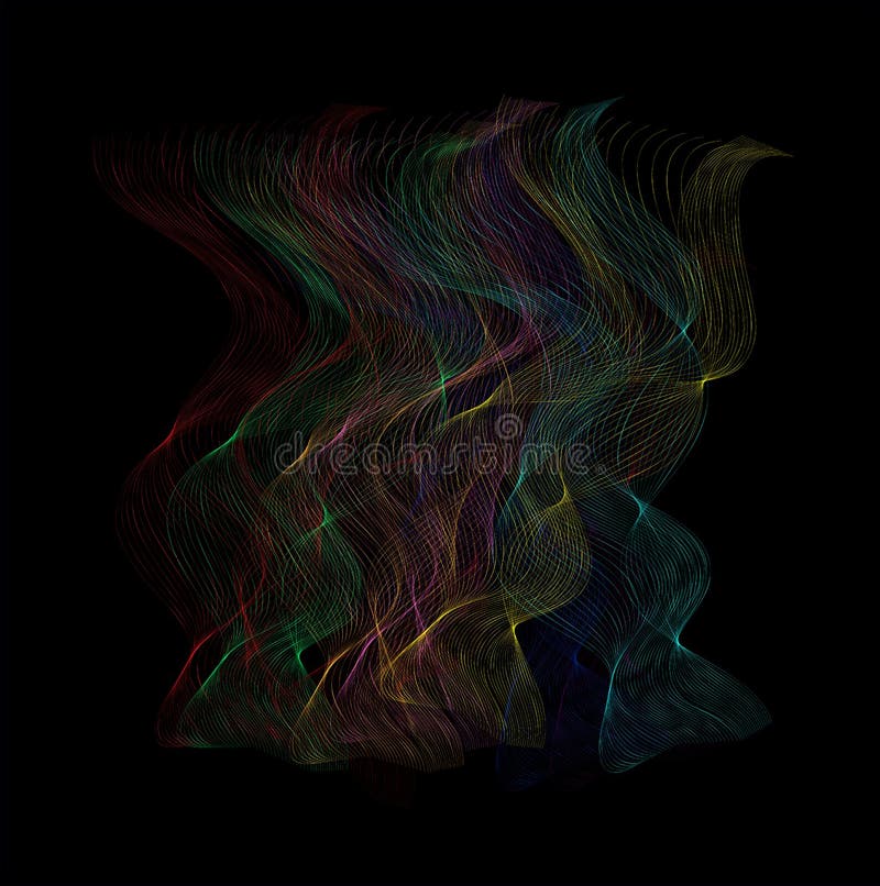 Colorful line movement stock illustration. Illustration of lines 64202837