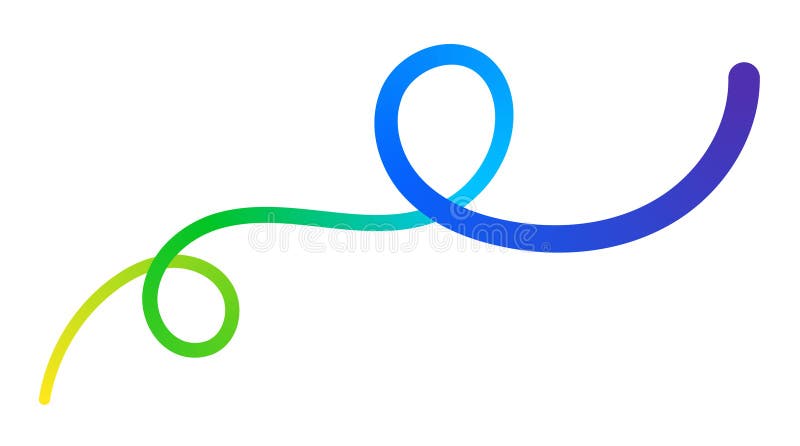 Colorful liquid motion path illustration abstract gradient line design royalty free illustration