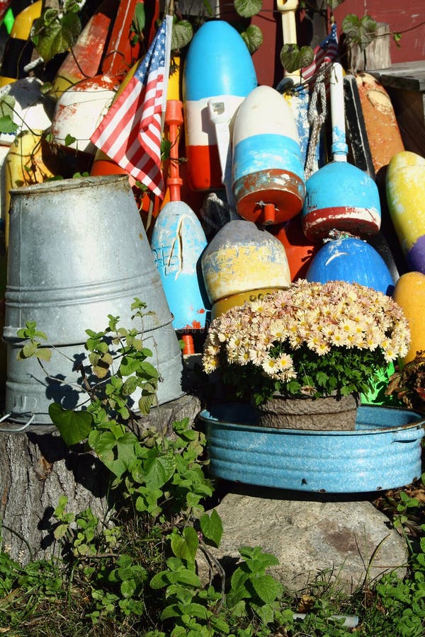 Colorful Lobster Trap Buoys