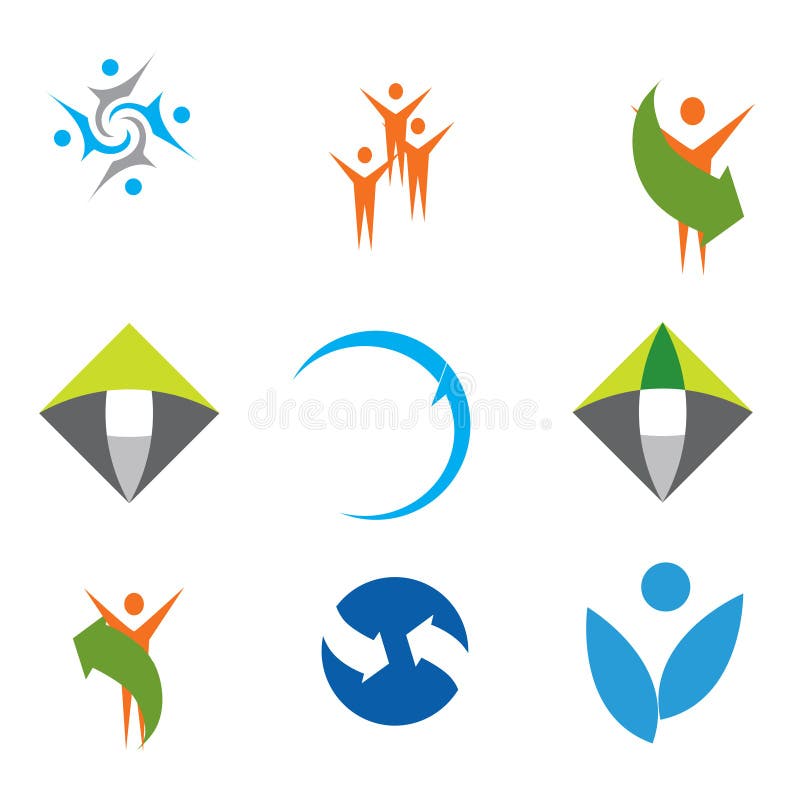 Colorful logos collection royalty free illustration Colorful logos collection royalty free illustration