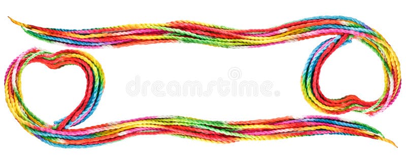 Colorful love rope frame