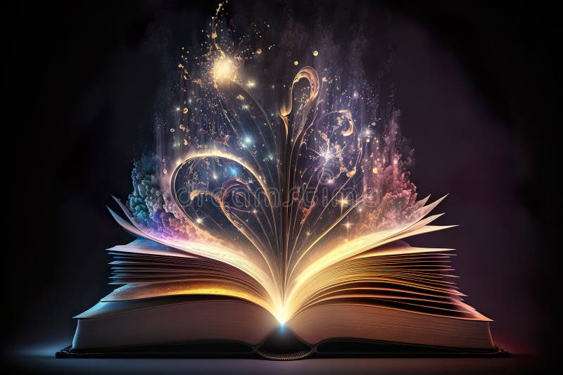 Mystery Open Book With Shining Pages Fantasy Book With Magic Light Sparkles  And Stars Vector Illustration Stock Illustration - Download Image Now -  iStock