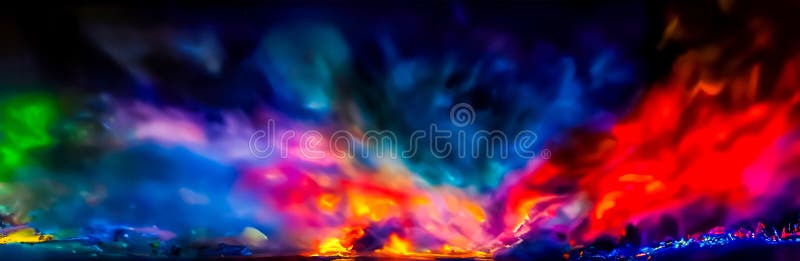 Peisaj muzical futurist, plin de culoare magică explozie royalty free illustration
