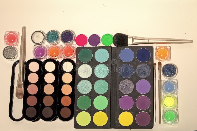 Colorful make-up set stock image. Image of eyeshadow - 117923165