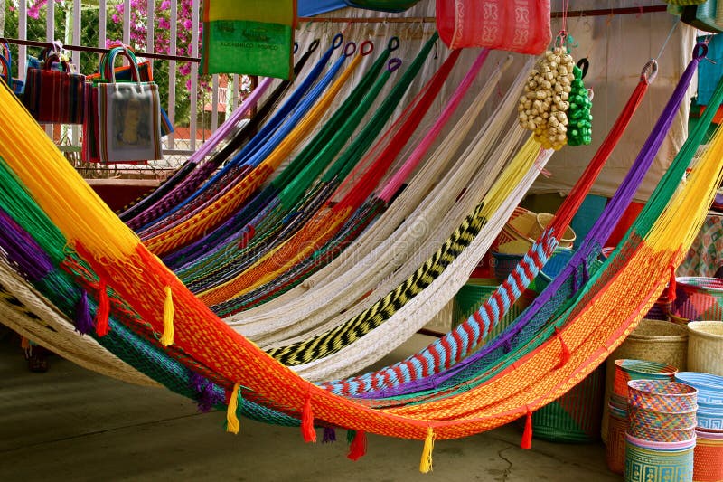 Colorful Mexican Hammocks stock photography Colorful Mexican Hammocks stock photography