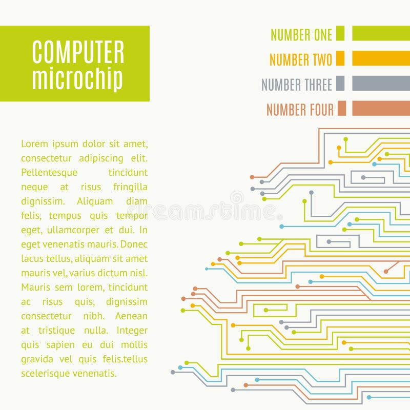 Colorful microchip background. royalty free illustration