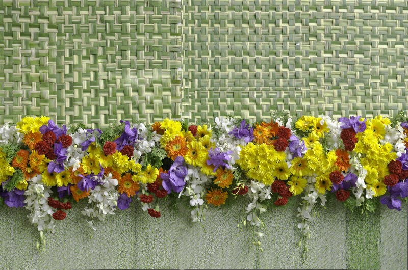 Colorful mixed flowers decoration royalty free stock photo