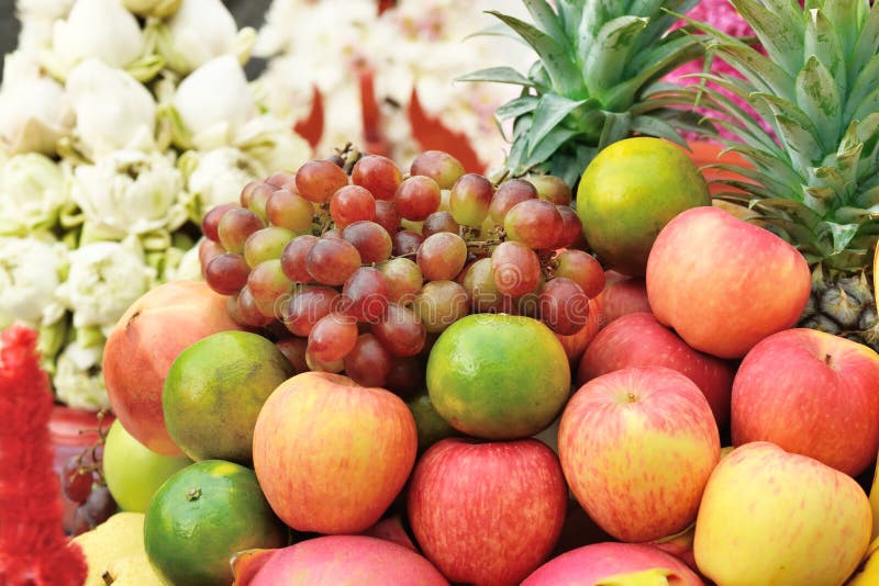 Colorful of Mixed Fruit on Fruit Market Shelf Stock Photo Image of market, apple 62129590