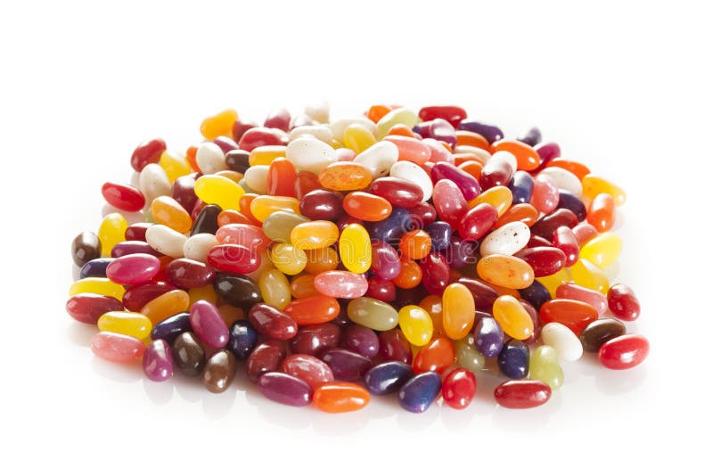 Colorful Mixed Fruity Jelly Beans stock image