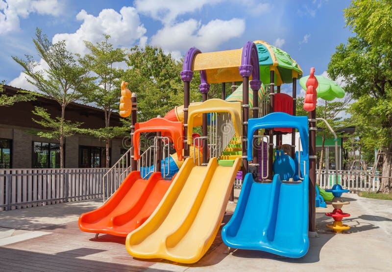 Colorful modern children playground equipment