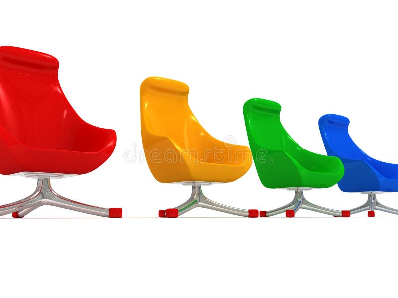 Colorful modern stylish chairs