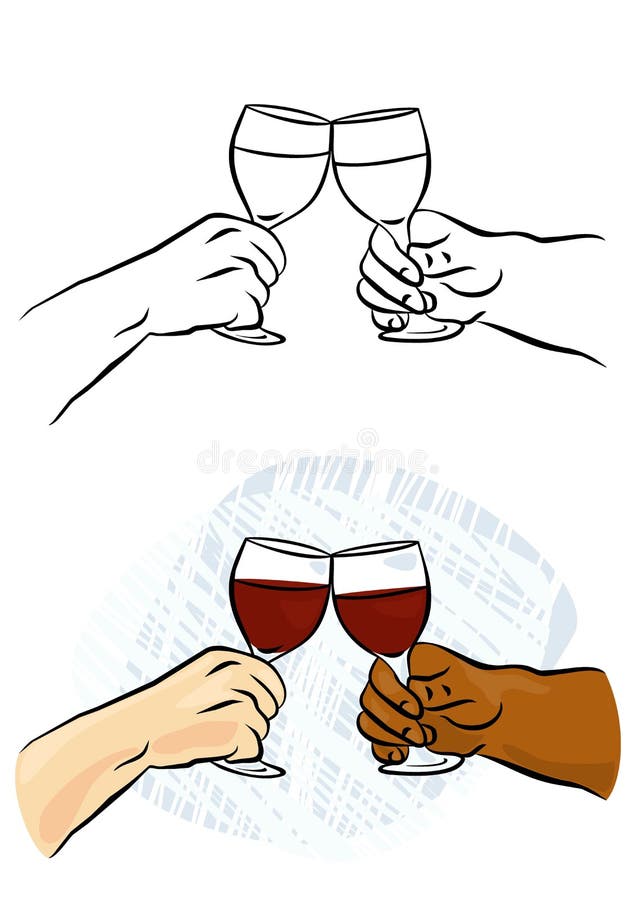 Colorful and monochrome toast royalty free illustration Colorful and monochrome toast royalty free illustration