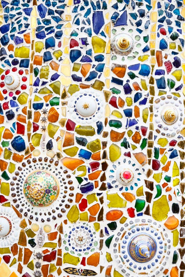 Colorful Glass Mosaic Art and Abstract Wall Backgr Stock Image Image