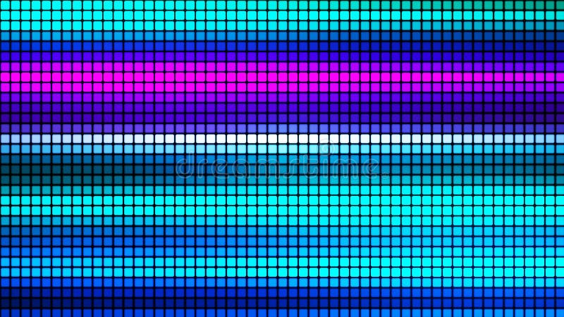 Colorful mosaic background in technology concept. Abstract colored LED squares. Technology digital square multicolored royalty free illustration