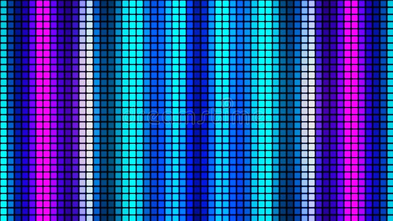Colorful mosaic background in technology concept. Abstract colored LED squares. Technology digital square multicolored royalty free illustration