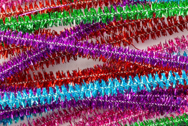 The Colorful Multicolor of Tinsel for a Background Stock Image Image of light, design 101769011