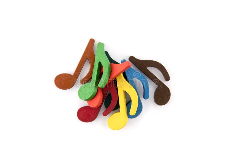 Colorful music notes royalty free stock photos
