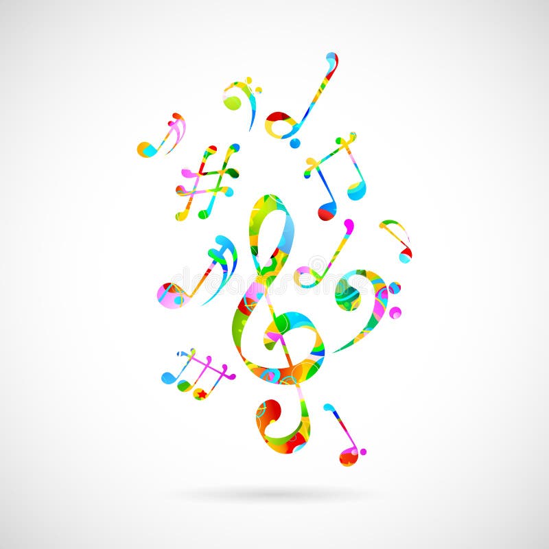 Colorful Musical Note Background vector illustration
