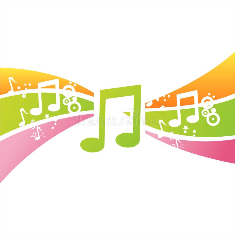 Colorful musical notes background