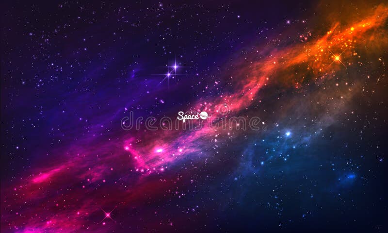 Colorful Nebula in Space. Vector background