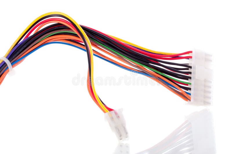 Colorful network cable stock image