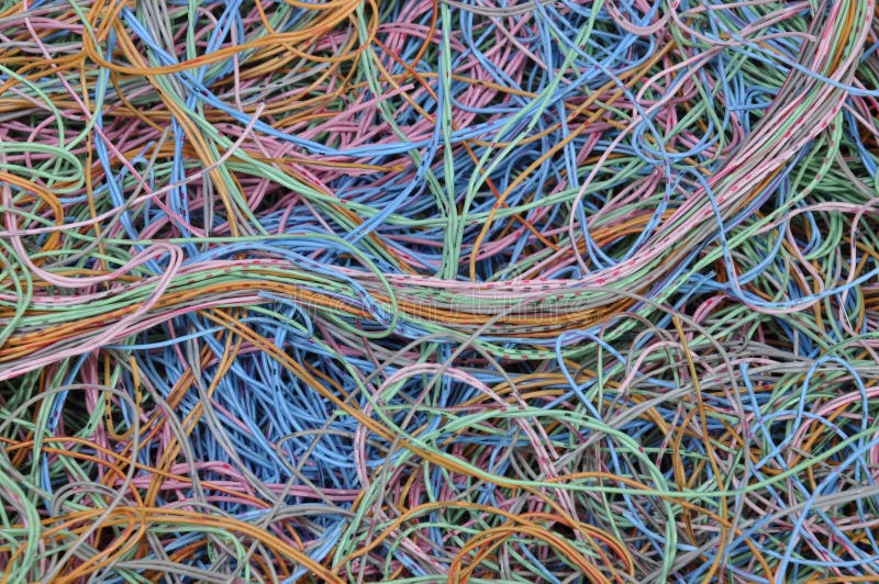 Colorful network cables royalty free stock images