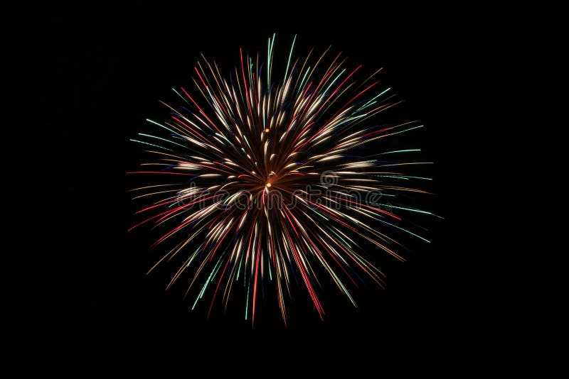 Colorful new-year fireworks on black background at night stock photo Colorful new-year fireworks on black background at night stock photo