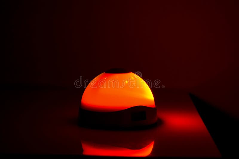 Colorful Night Lamp in the Bedroom Stock Photo Image of illuminated