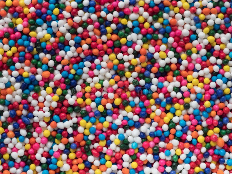 Heart Shape Made From Colorful Nonpareils Sprinkle Decorations