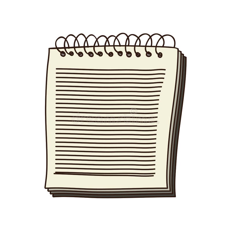 Colorful Notebook of Spiral with Sheets Stock Vector Illustration of