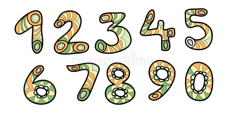 Colorful numbers royalty free illustration