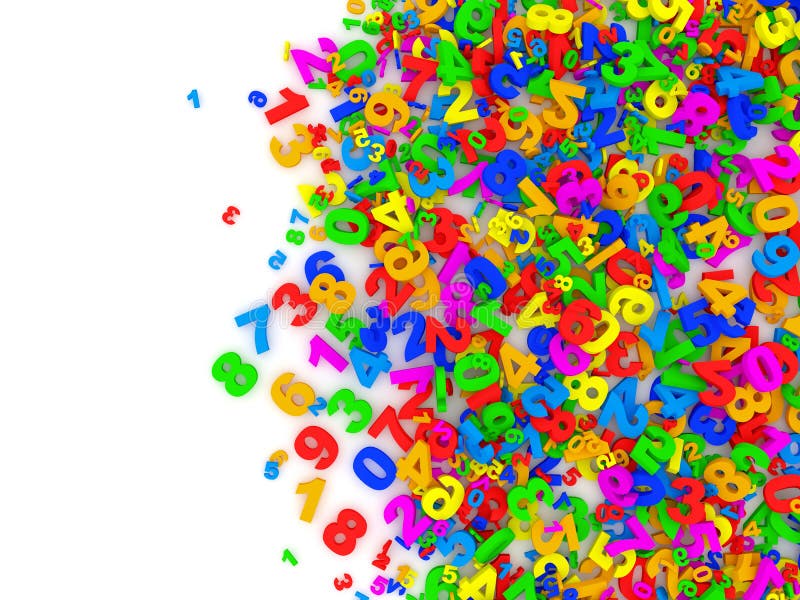 Colorful Numbers Abstract Background Stock Illustration - Image: 22658667