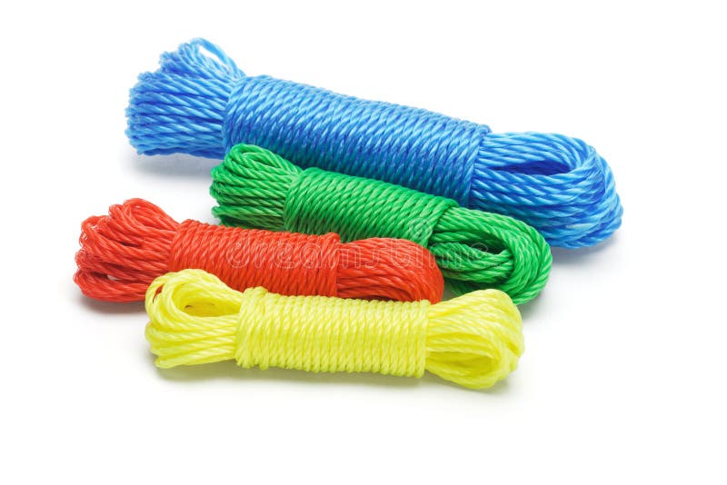 Colorful nylon ropes stock photo. Image of coiled, ropes 17408040