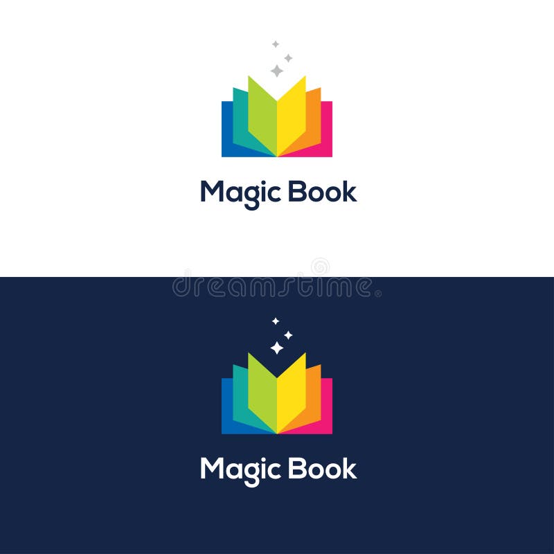 Colorful open book logo. stock illustration Colorful open book logo. stock illustration