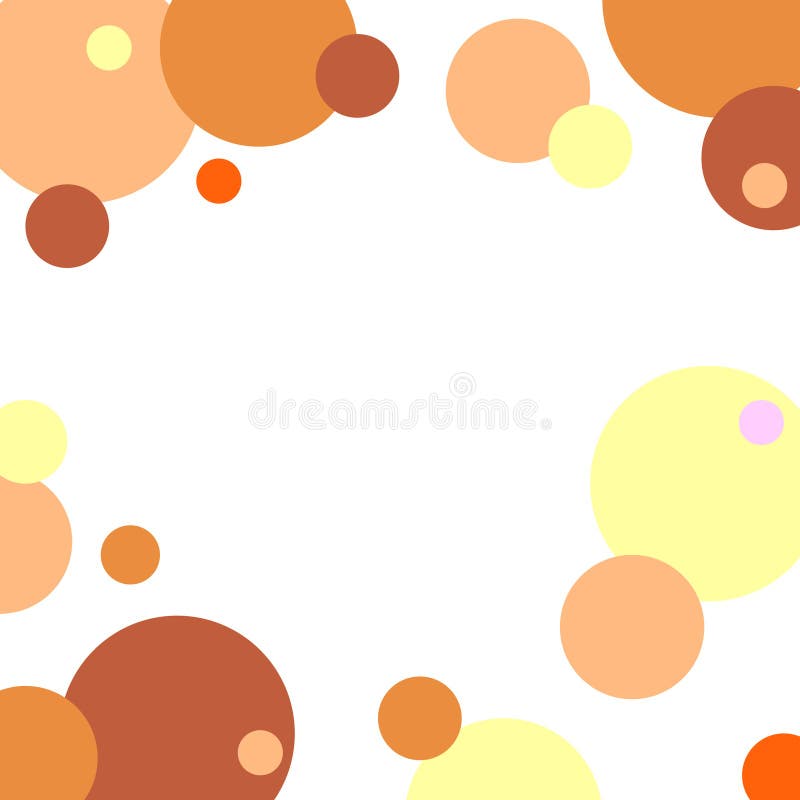 Colorful orange circles. Minimal geometric pattern. Decorative circular design. Isolated vector background. royalty free illustration