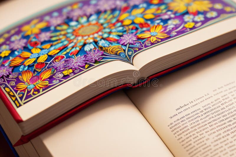 Colorful Pages a Book with a Vibrant Design.AI Generated Stock ...