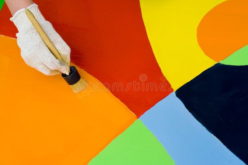 Vopsea colorată stock photography