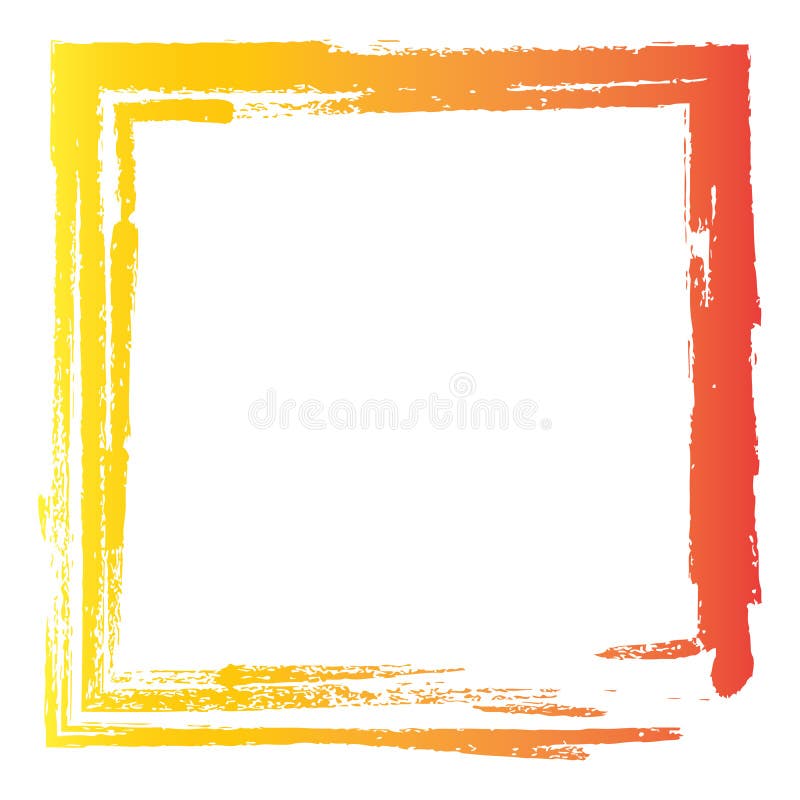 Colorful Paint Effect Frame Stock Illustration Illustration of square