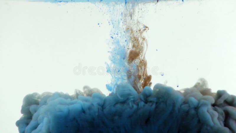 Colorful Paint Ink Drops Splash in Underwater in Water Pool