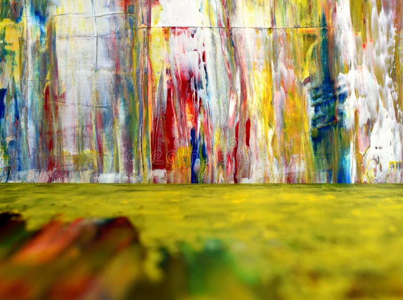 Colorful paint splashes. Disordered pigment spots. The foreground is unclear. Bright colorful background. royalty free stock photos Colorful paint splashes. Disordered pigment spots. The foreground is unclear. Bright colorful background. royalty free stock photos