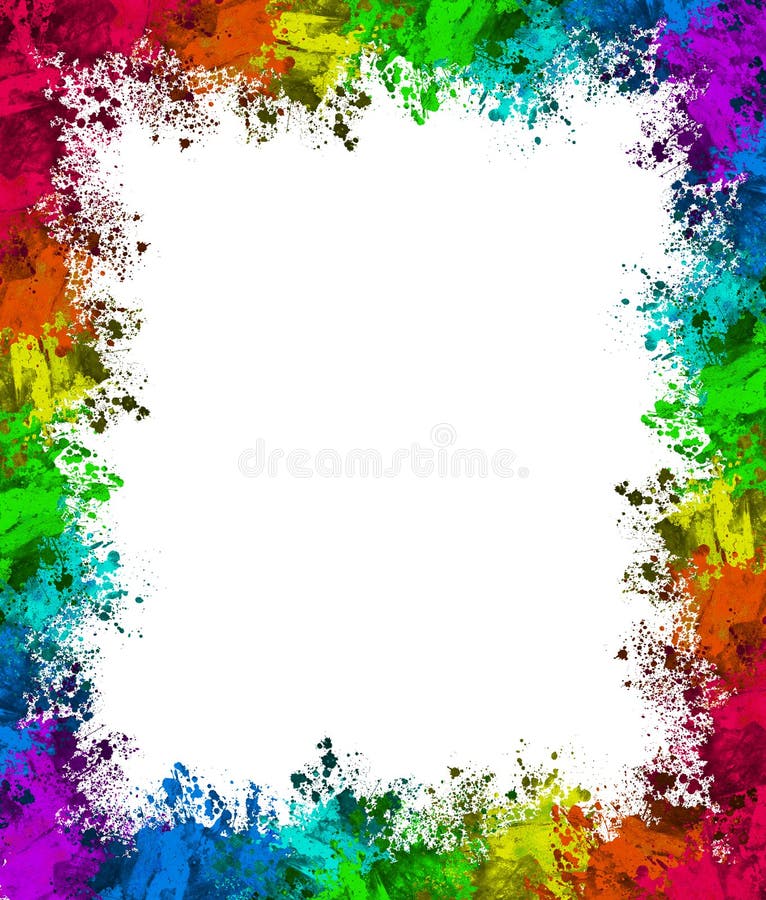 Paint Splatter Paint Border Png They Must Be Uploaded As Png Files