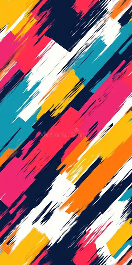 Colorful painting with a brush stroke pattern royalty free illustration