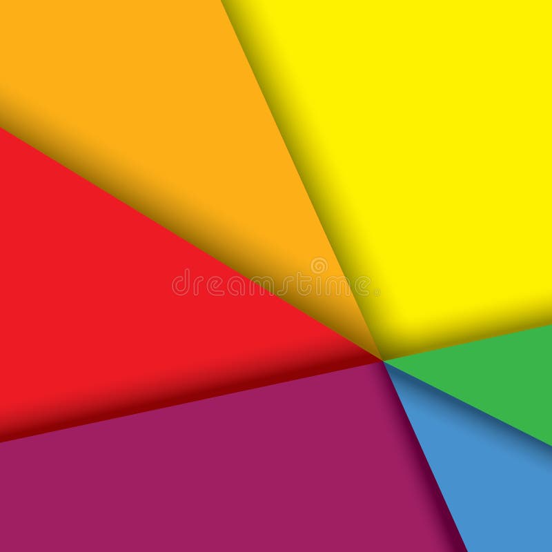 Colorful paper background with lines & shadows - v