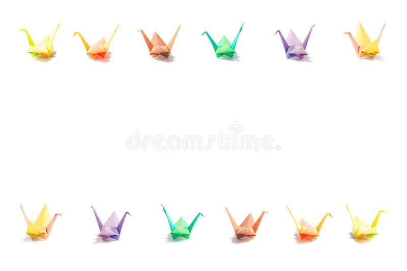 Colorful paper birds royalty free stock photo