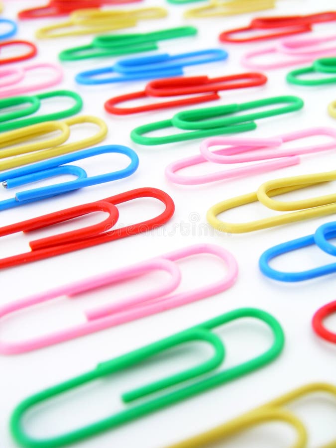 Colorful Paper Clips royalty free stock images